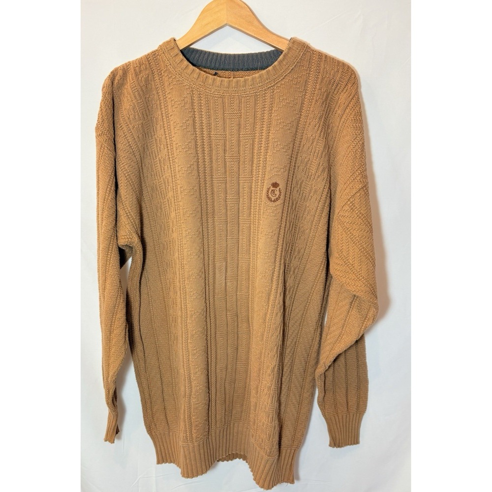 Vintage 90s Chaps‎ Ralph Lauren Mens Cable Knit Sweater Size XXL 2X Fisherman
